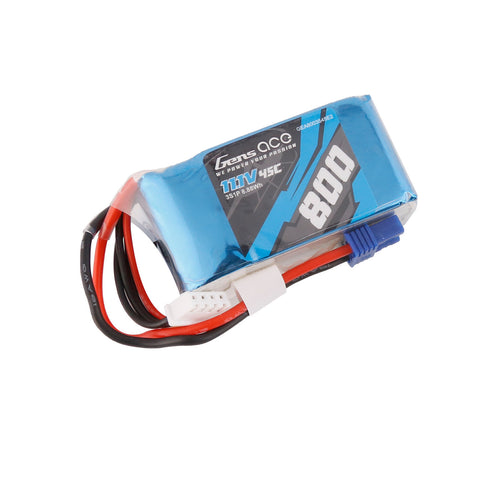 Gens ace 800mAh 3S 45C 11.1V Lipo Battery Pack with EC2 Plug