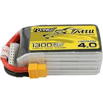 Tattu R-Line Versión 4.0 1300mAh 22.2V 130C 6S1P Paquete De Batería Lipo Con Enchufe XT60