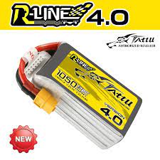 Tattu R-Line Version 4.0 1050mAh 22.2V 130C 6S1P Lipo Battery Pack with XT60 Plug